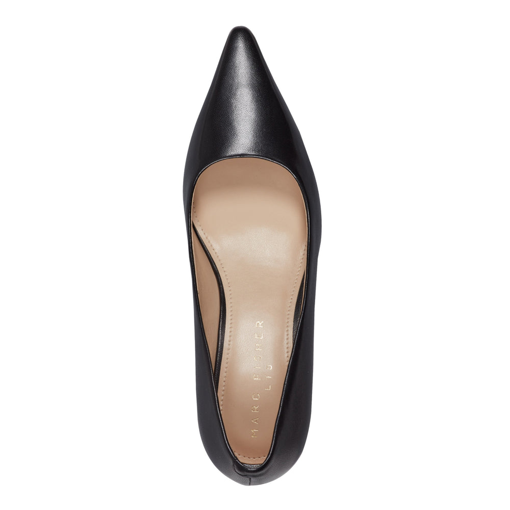 Calynna Leather Kitten Heel Pump - Black Leather / Marc Fisher For Sale