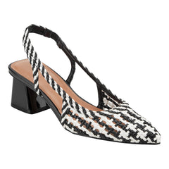 Latiya Woven Slingback Pump - Black/White / Marc Fisher Sale