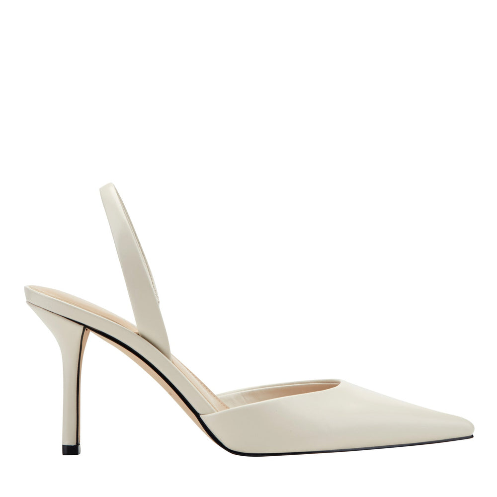 Noland Leather Slingback Pump - Cream Leather / Marc Fisher US