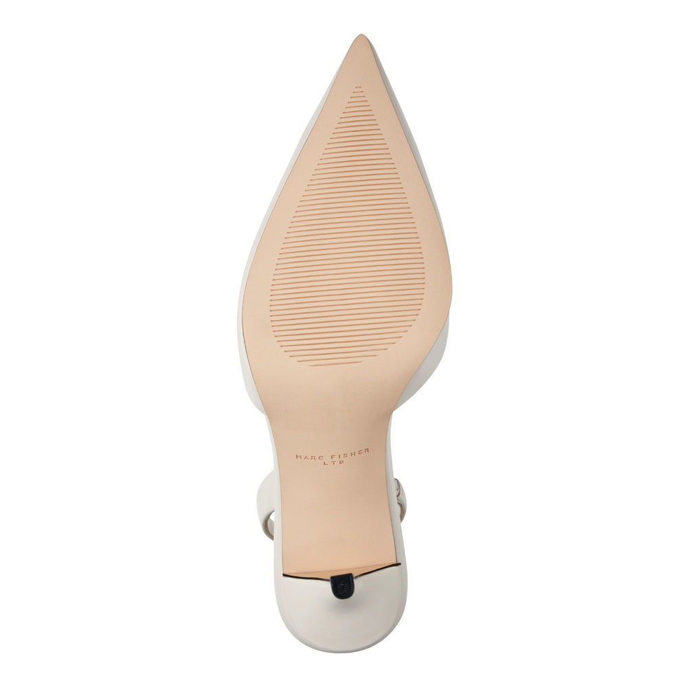 Noland Leather Slingback Pump - Cream Leather / Marc Fisher US