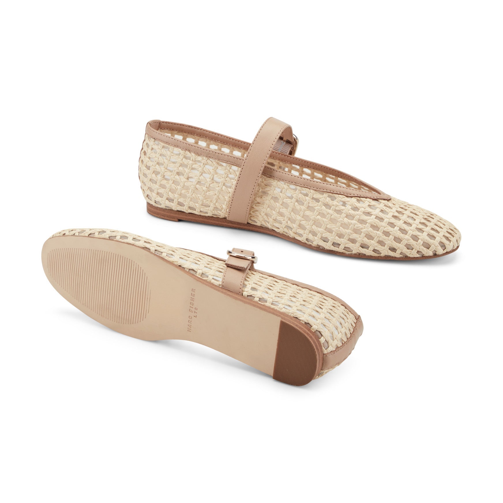 Godea Mary Jane Ballet Flat - Light Natural Raffia / Marc Fisher For Sale