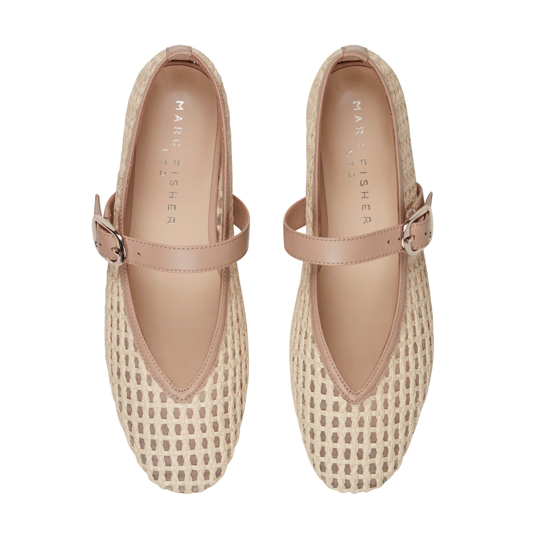 Godea Mary Jane Ballet Flat - Light Natural Raffia / Marc Fisher For Sale