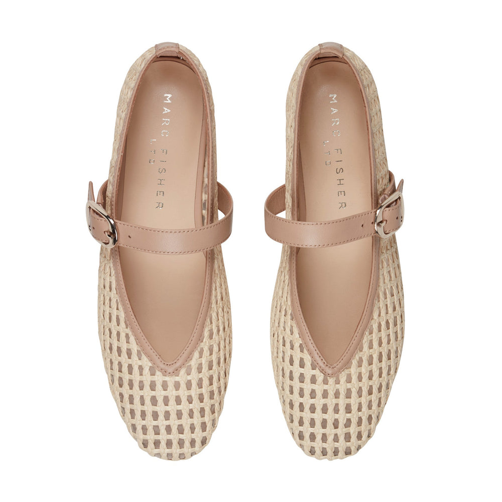 Godea Mary Jane Ballet Flat - Light Natural Raffia / Marc Fisher For Sale