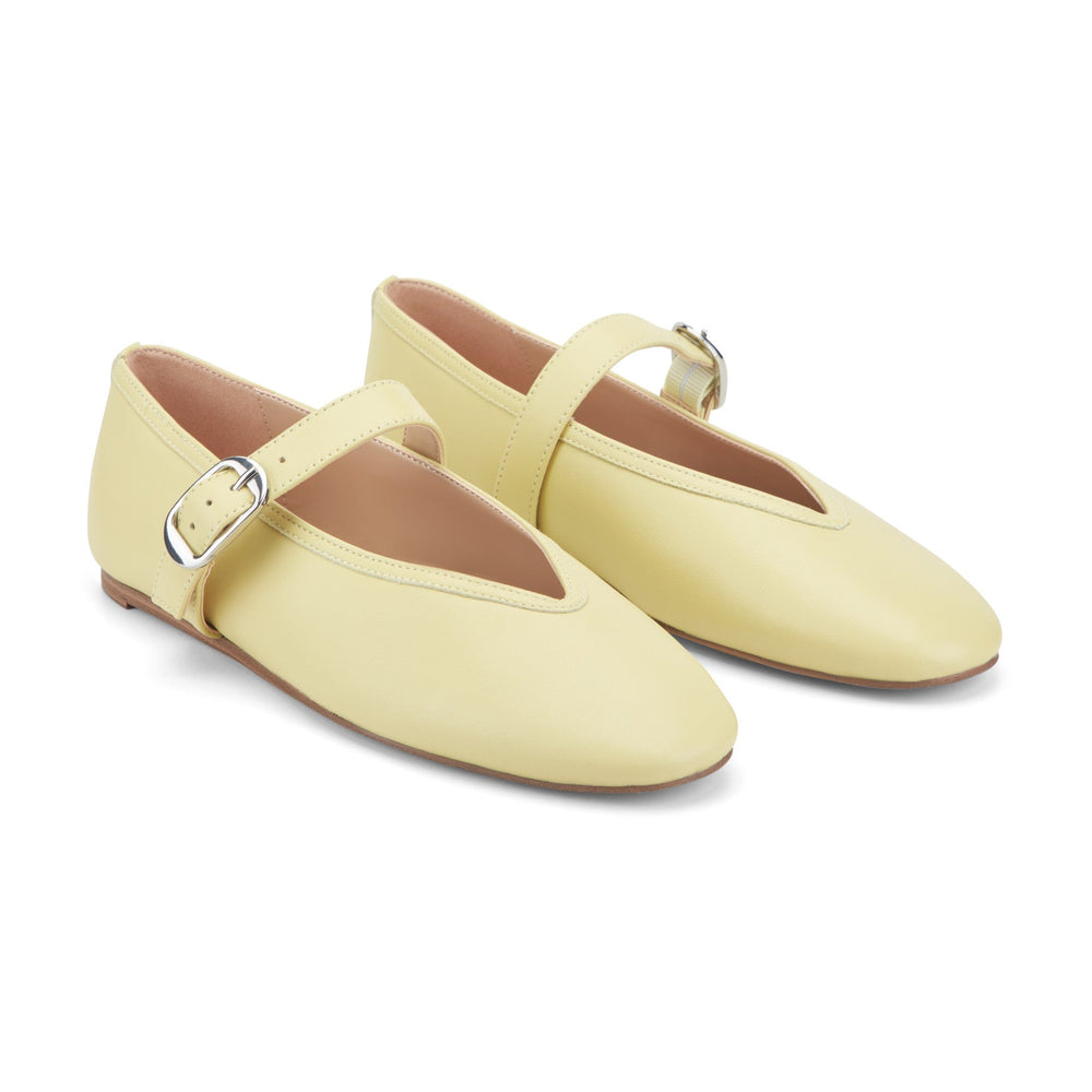 Godea Mary Jane Ballet Flat - Yellow Leather / Marc Fisher Outlet