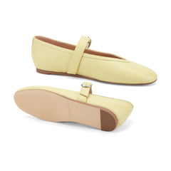 Godea Mary Jane Ballet Flat - Yellow Leather / Marc Fisher Outlet
