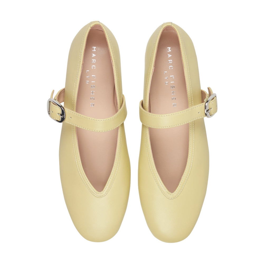 Godea Mary Jane Ballet Flat - Yellow Leather / Marc Fisher Outlet