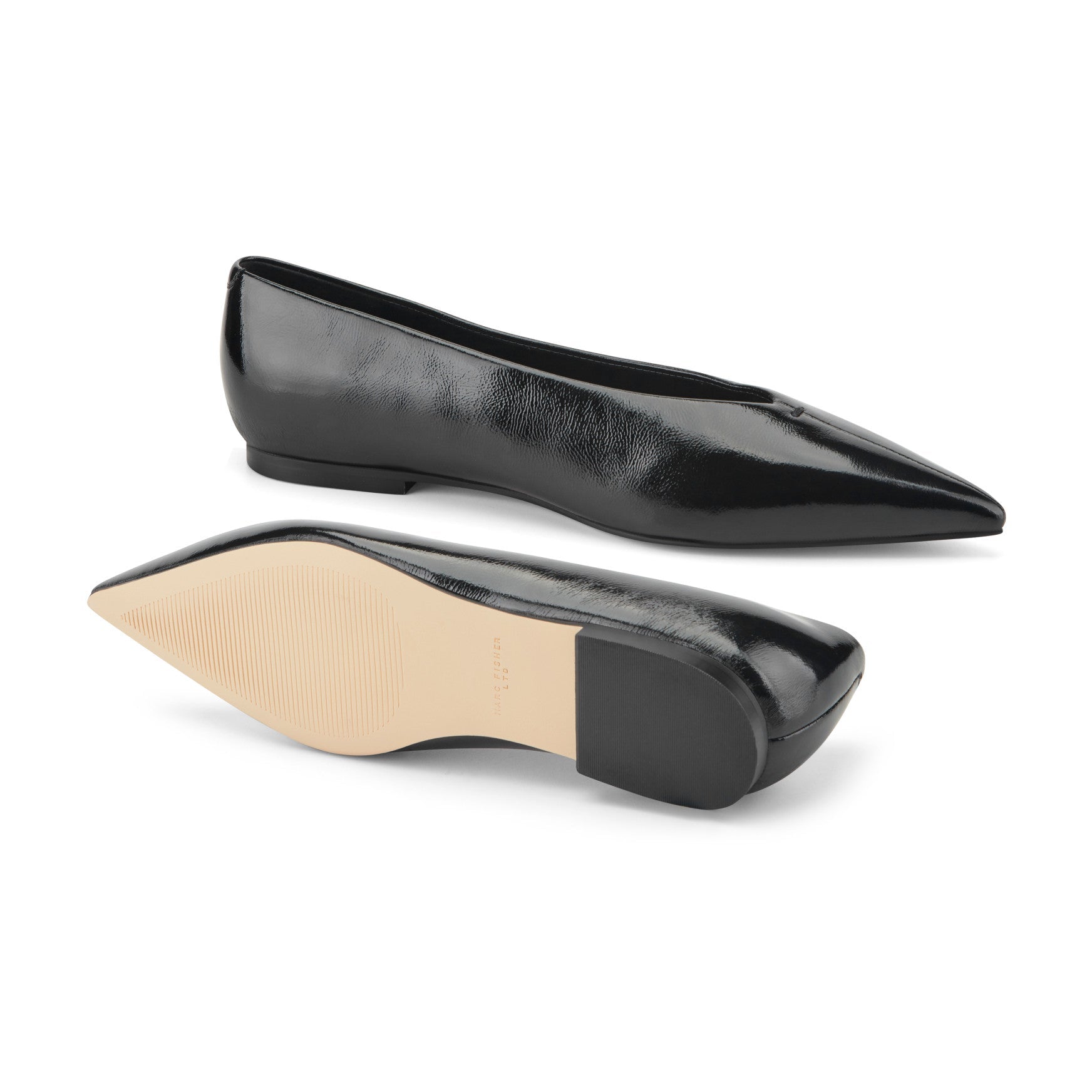 Casee Leather Flat - Black Patent Leather / Marc Fisher Discount