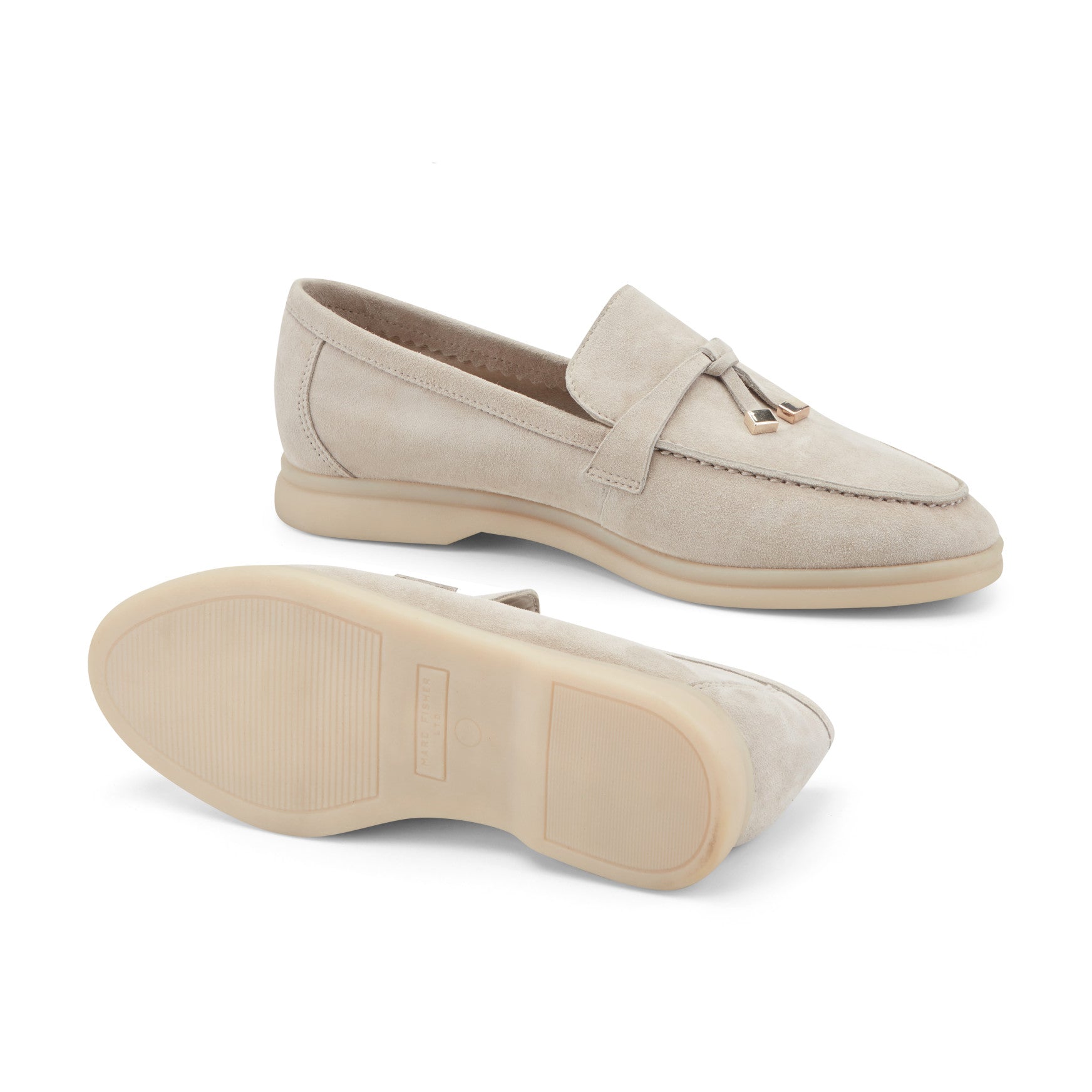Yanelli Casual Leather Loafer - Taupe Suede / Marc Fisher Online
