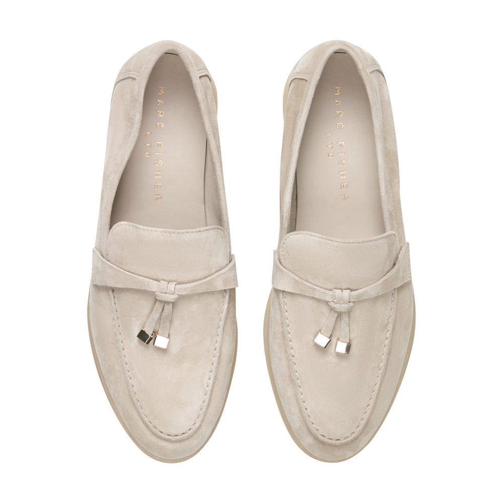 Yanelli Casual Leather Loafer - Taupe Suede / Marc Fisher Online