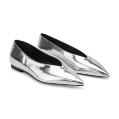 Casee Leather Flat - Silver Metallic / Marc Fisher For Sale