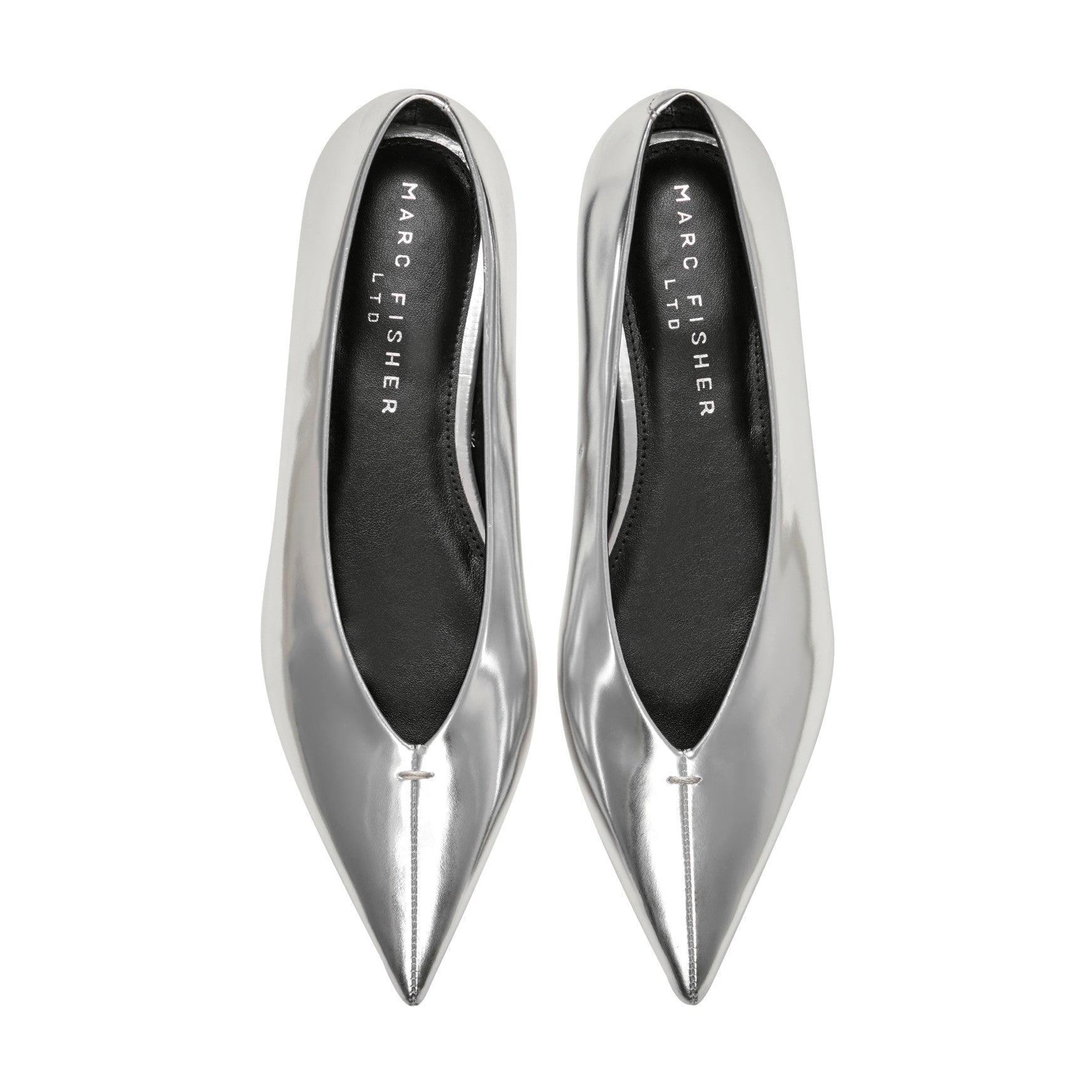 Casee Leather Flat - Silver Metallic / Marc Fisher For Sale