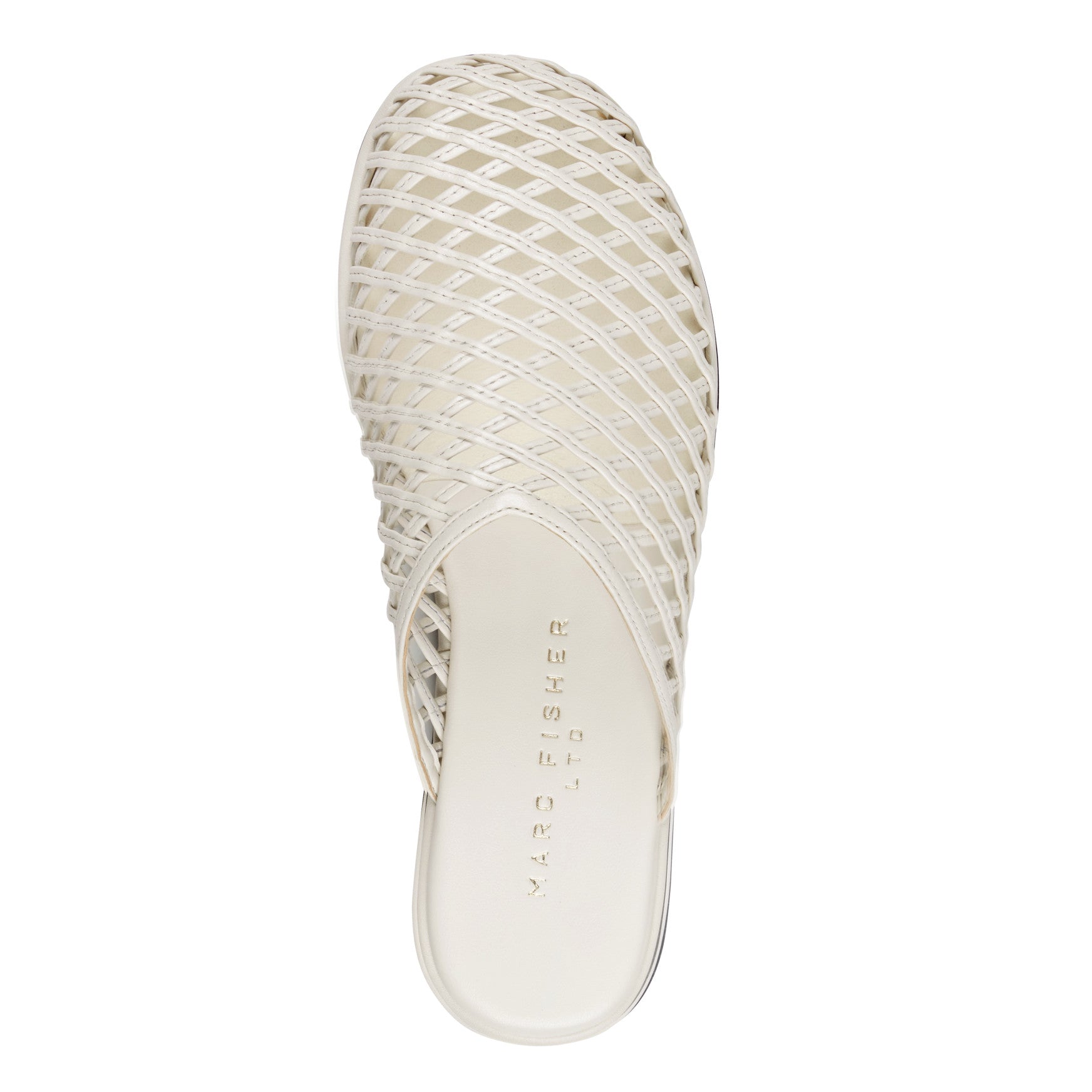 Lynzi Woven Leather Mule - Ivory Leather / Marc Fisher Sale