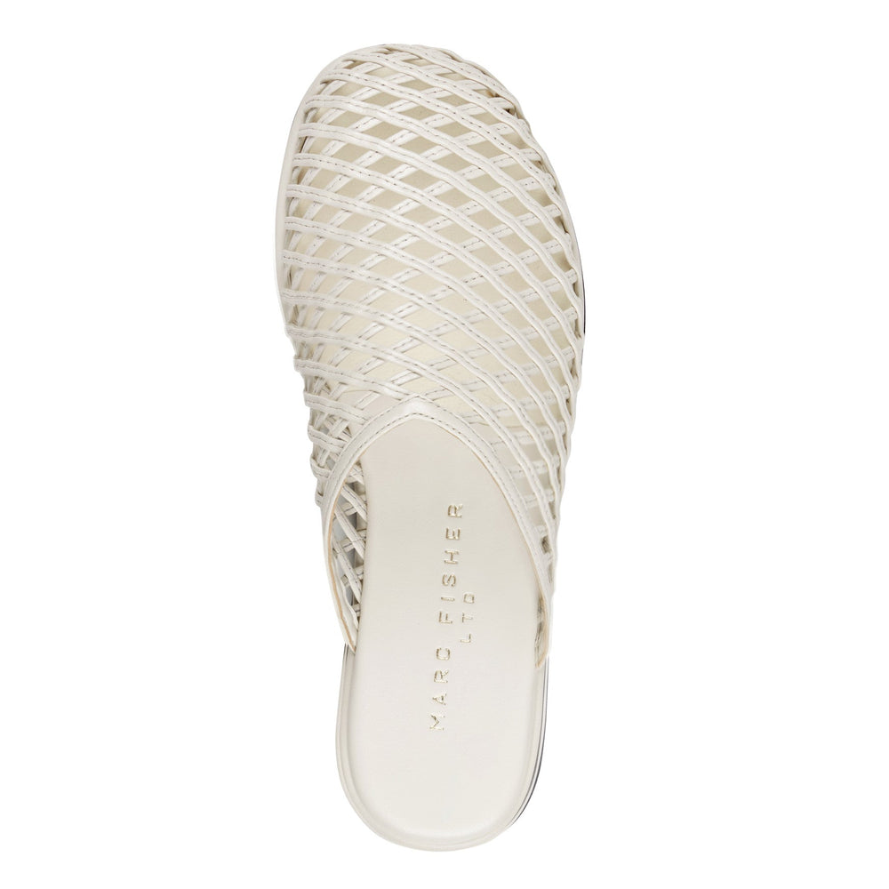 Lynzi Woven Leather Mule - Ivory Leather / Marc Fisher Sale
