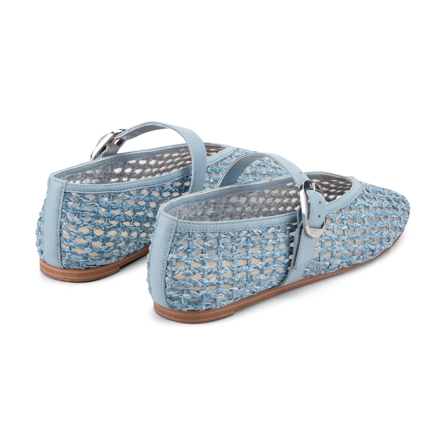Godea Mary Jane Ballet Flat - Light Blue Raffia / Marc Fisher Outlet
