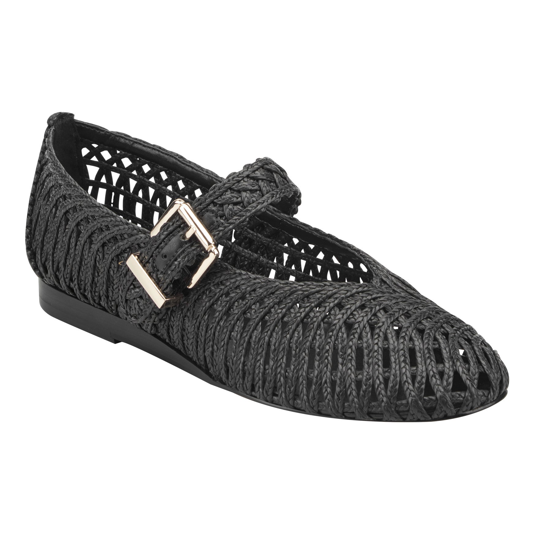 Emillia Woven Mary Jane Ballet Flat - Black / Marc Fisher Discount