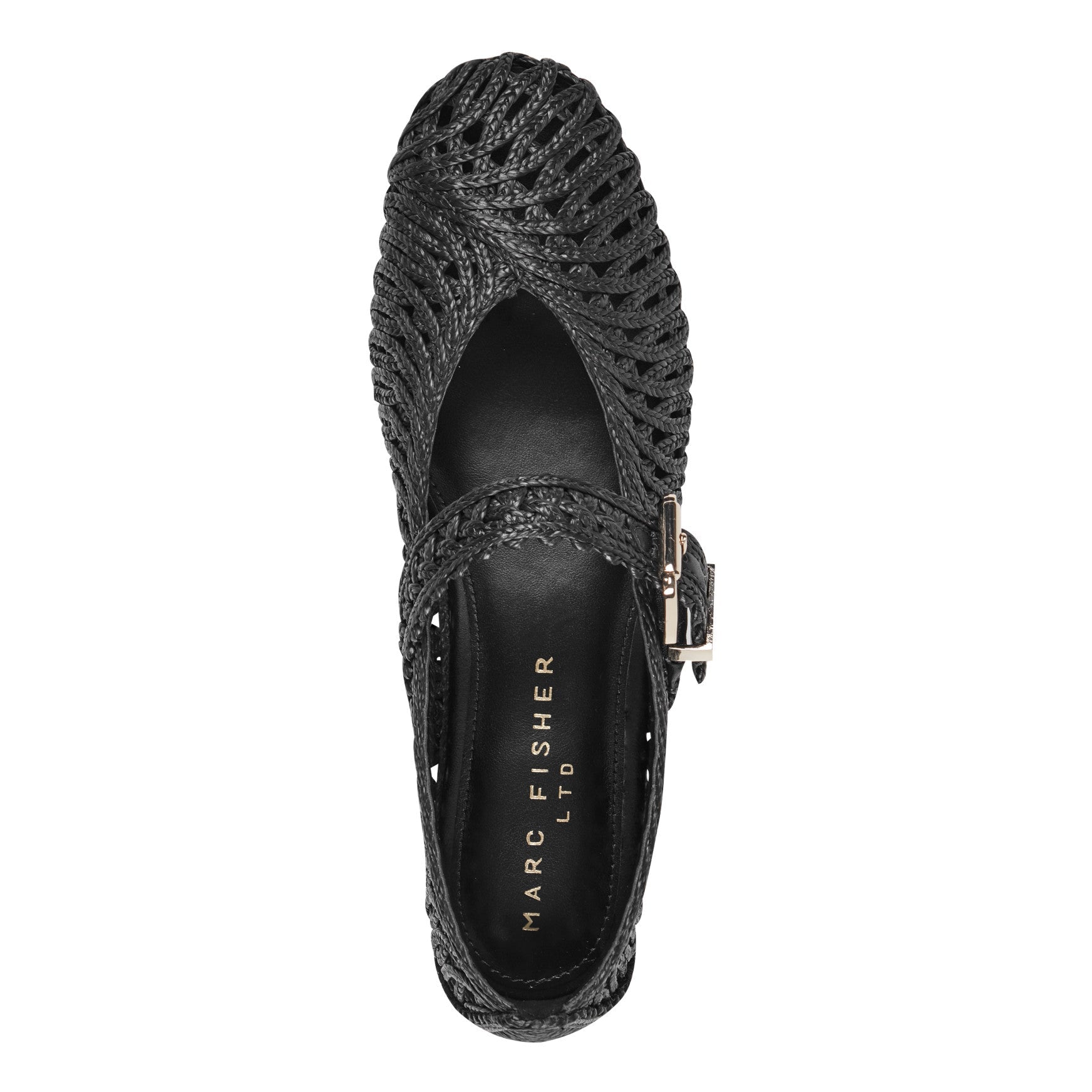 Emillia Woven Mary Jane Ballet Flat - Black / Marc Fisher Discount