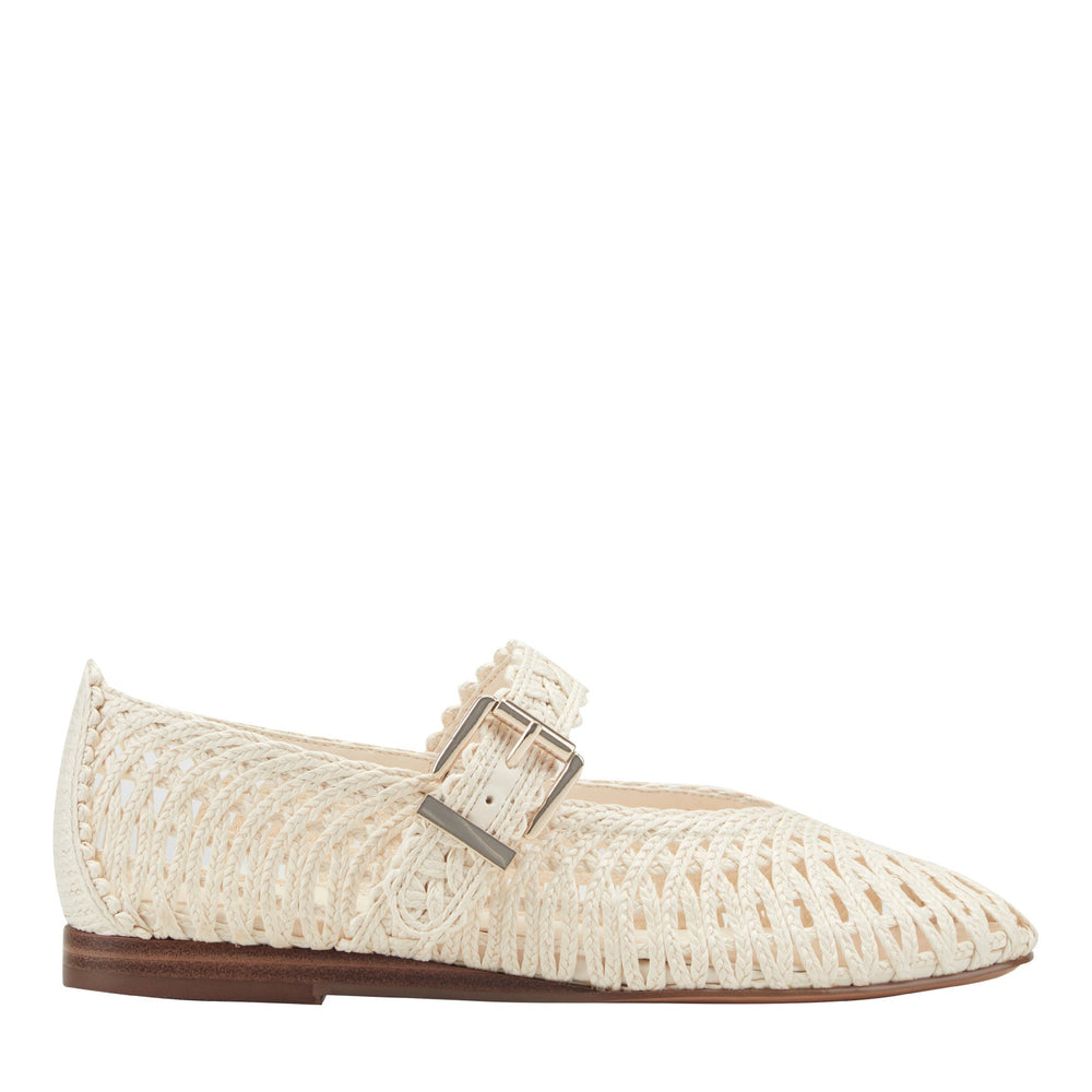 Emillia Woven Mary Jane Ballet Flat - Chic Cream / Marc Fisher Online