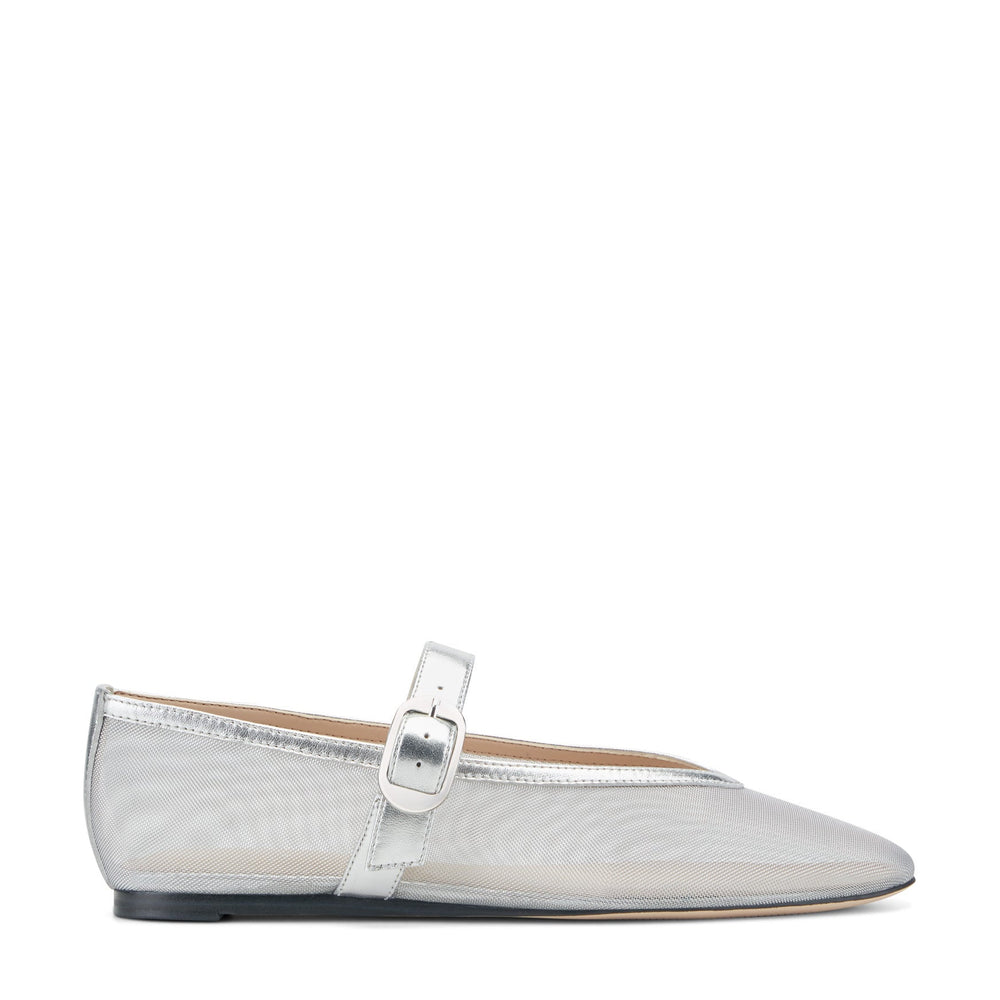 Godina Mesh Mary Jane Ballet Flat - Silver Mesh / Marc Fisher Sale