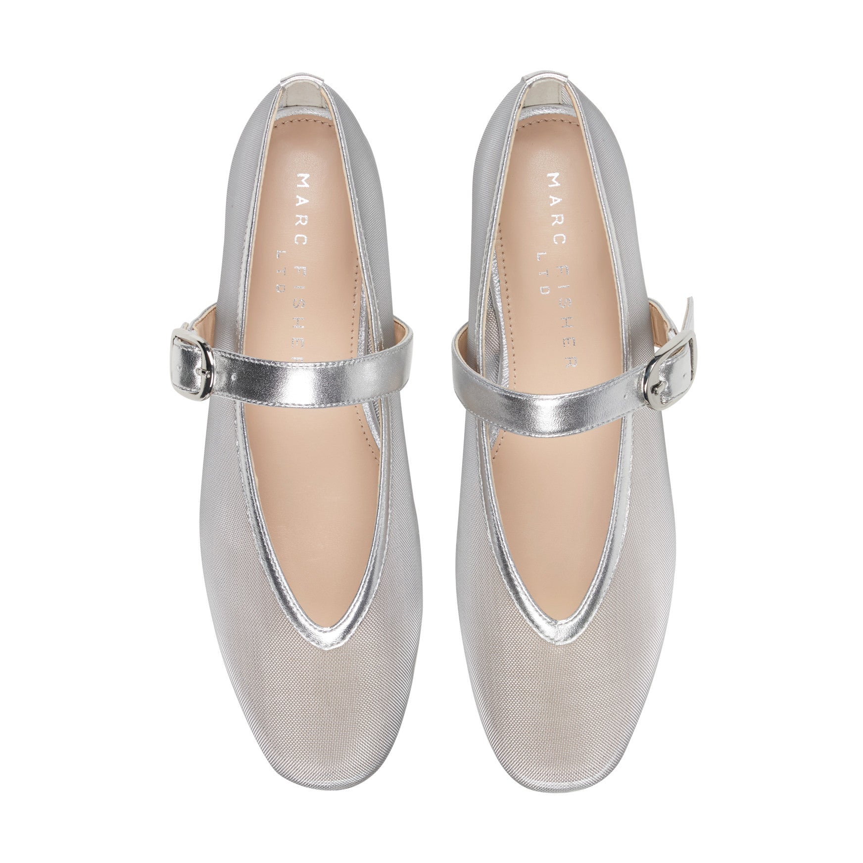 Godina Mesh Mary Jane Ballet Flat - Silver Mesh / Marc Fisher Sale