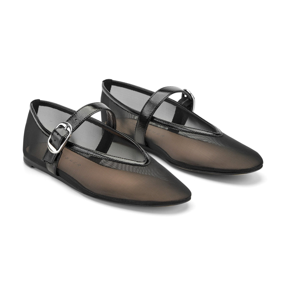 Godina Mesh Mary Jane Ballet Flat - Black Mesh / Marc Fisher On Sale