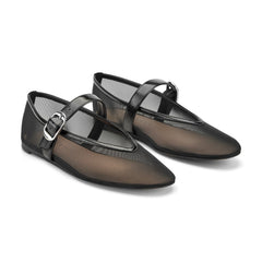 Godina Mesh Mary Jane Ballet Flat - Black Mesh / Marc Fisher On Sale