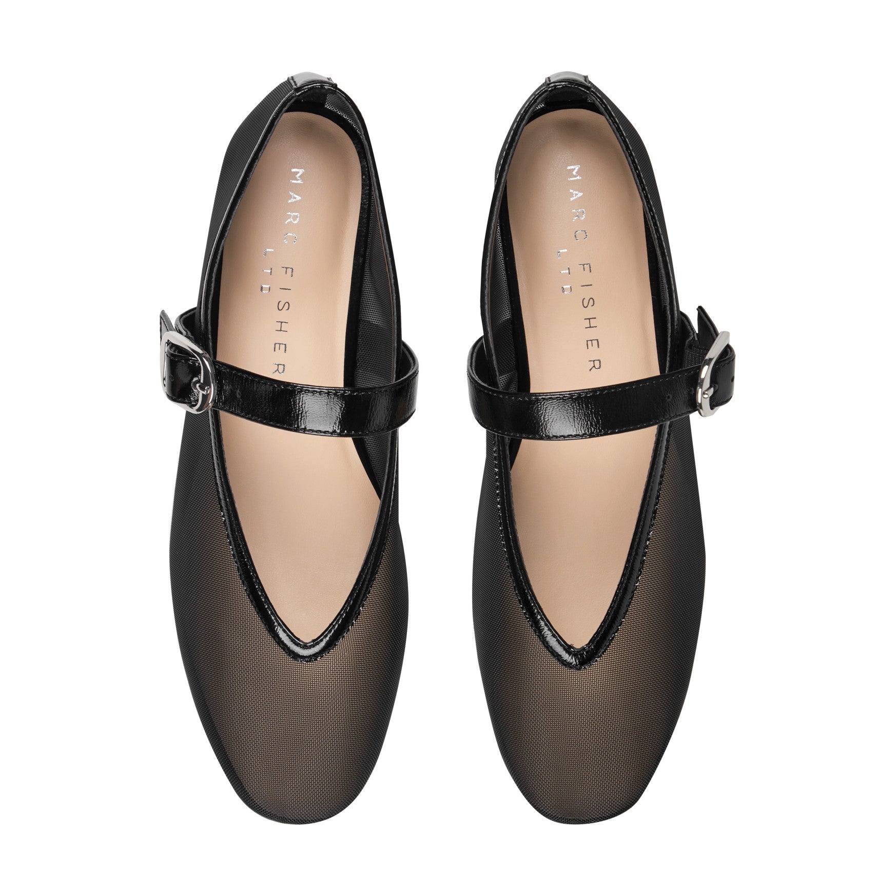 Godina Mesh Mary Jane Ballet Flat - Black Mesh / Marc Fisher On Sale