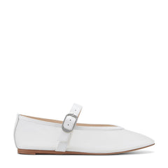 Godina Mesh Mary Jane Ballet Flat - White mesh / Marc Fisher Discount
