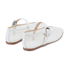Godina Mesh Mary Jane Ballet Flat - White mesh / Marc Fisher Discount