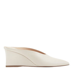Malley Leather Wedge Mule - Ivory Leather / Marc Fisher For Sale