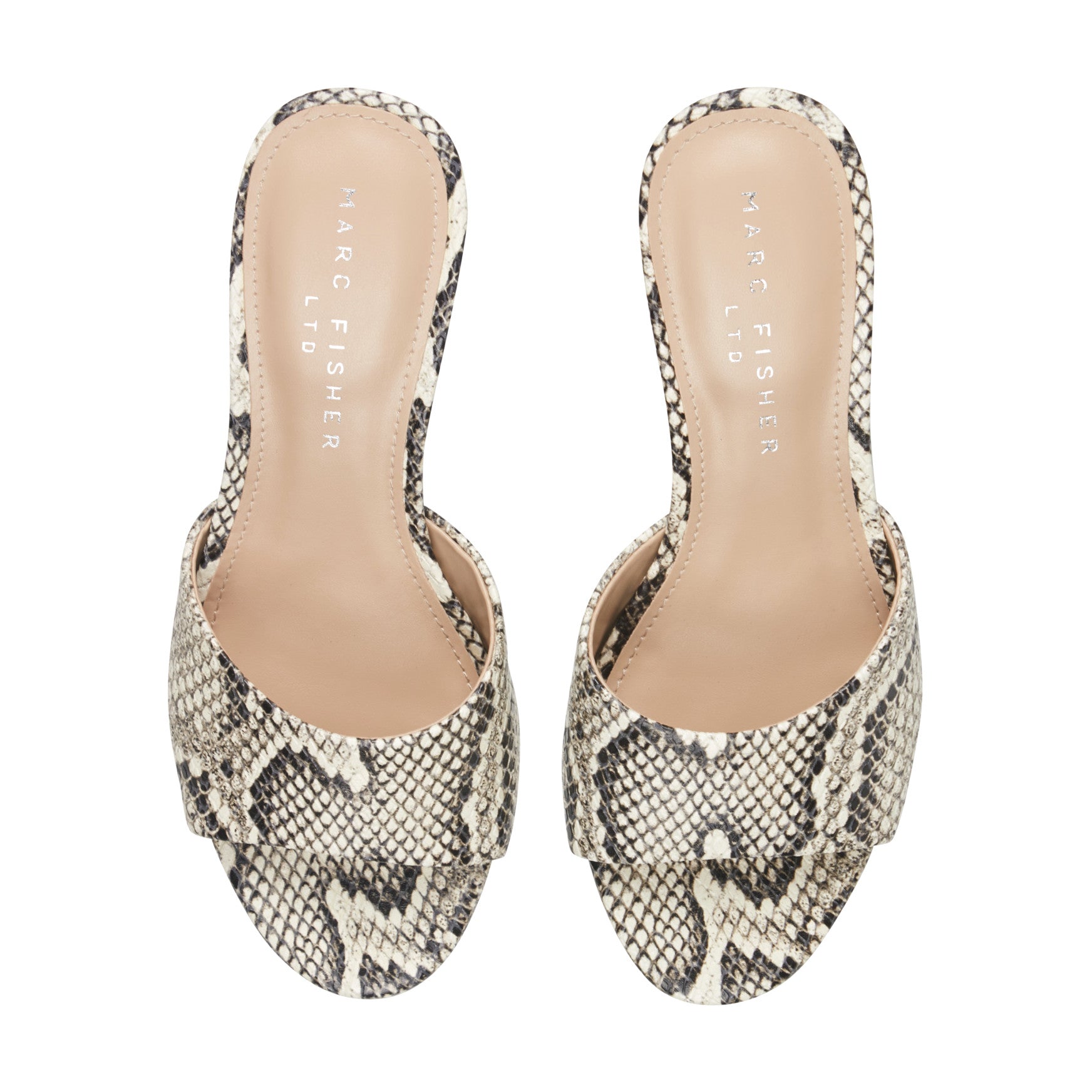 Finny Leather Mule Sandal - Snake Printed Leather / Marc Fisher Sale