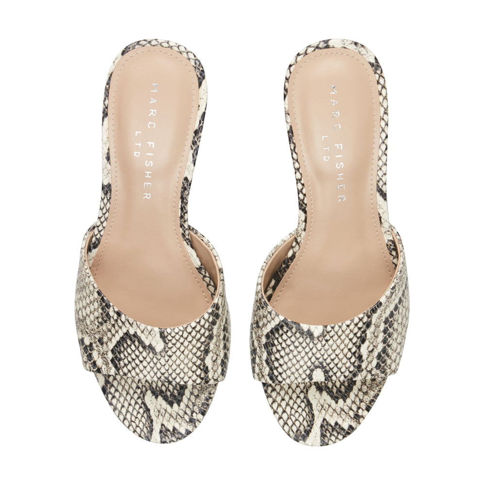 Finny Leather Mule Sandal - Snake Printed Leather / Marc Fisher Sale