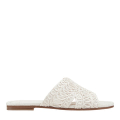 Nalany Flat Sandal - White / Marc Fisher Online