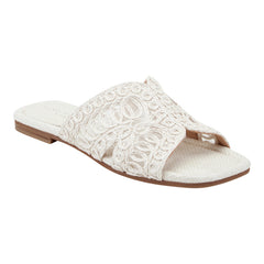 Nalany Flat Sandal - White / Marc Fisher Online