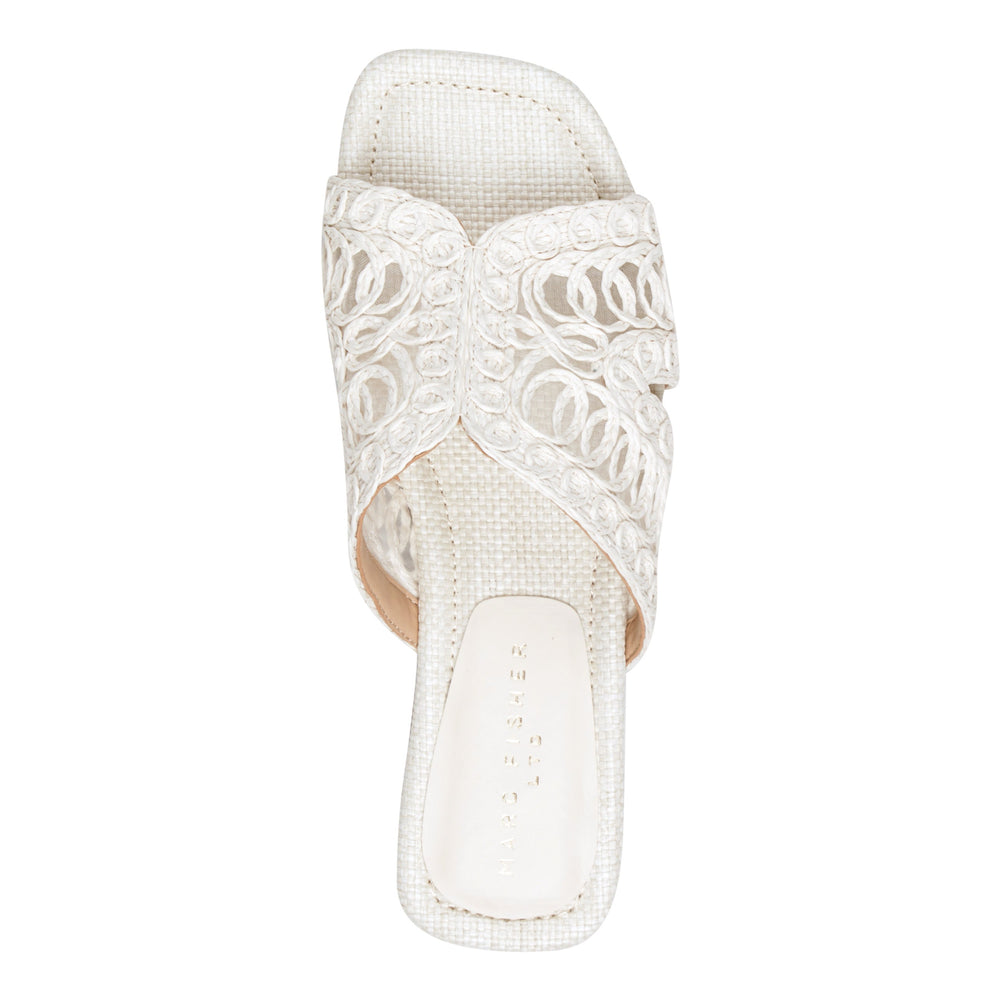 Nalany Flat Sandal - White / Marc Fisher Online