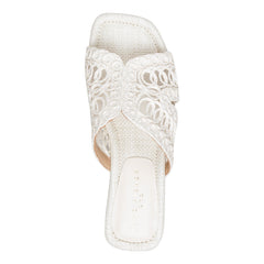 Nalany Flat Sandal - White / Marc Fisher Online