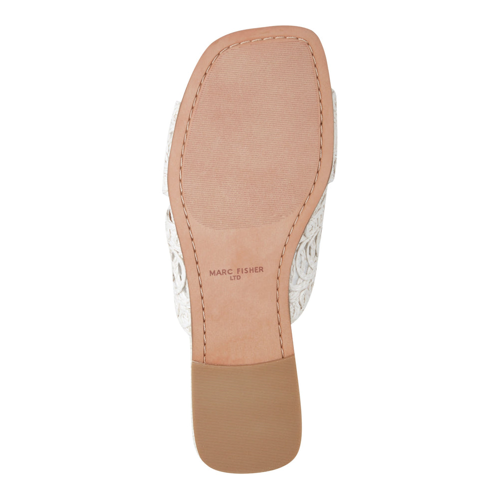 Nalany Flat Sandal - White / Marc Fisher Online