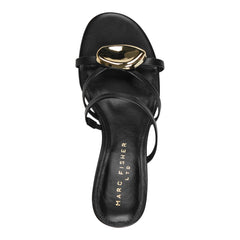 Natesa Leather Embellished Sandal - Black Leather / Marc Fisher For Sale