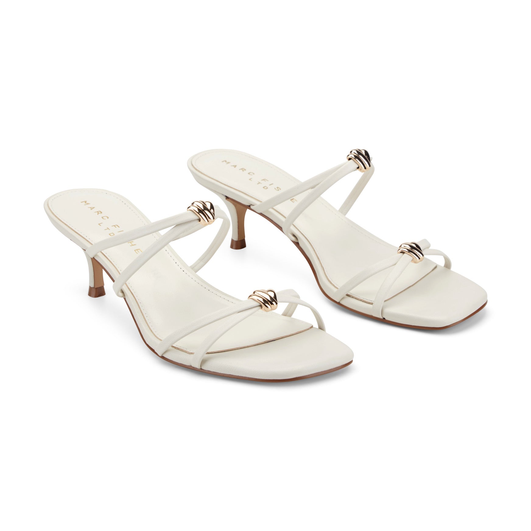 Baizel Leather Mule Sandal - Cream Leather / Marc Fisher Sale