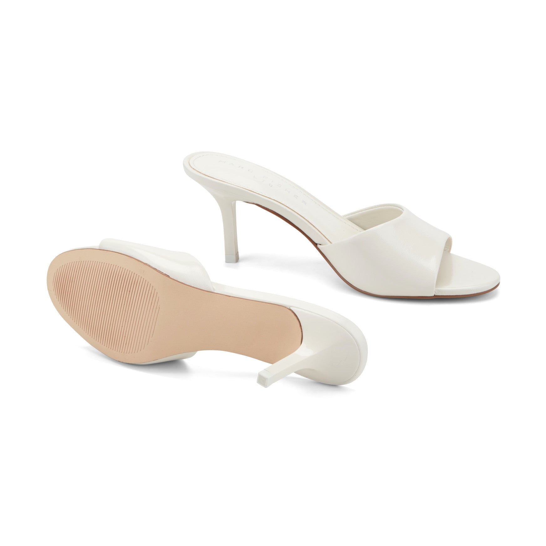 Finny Leather Mule Sandal - Ivory Leather / Marc Fisher Discount