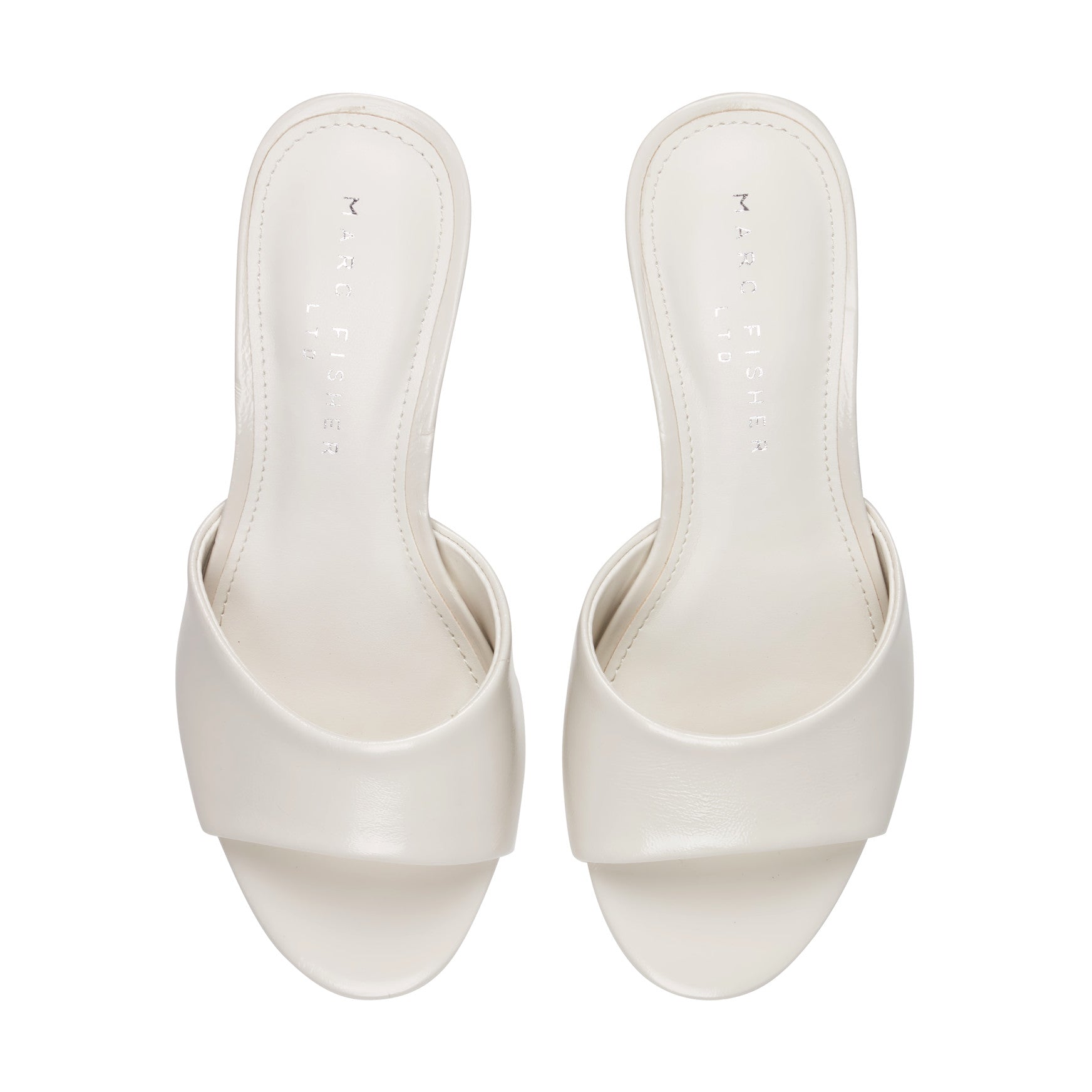 Finny Leather Mule Sandal - Ivory Leather / Marc Fisher Discount