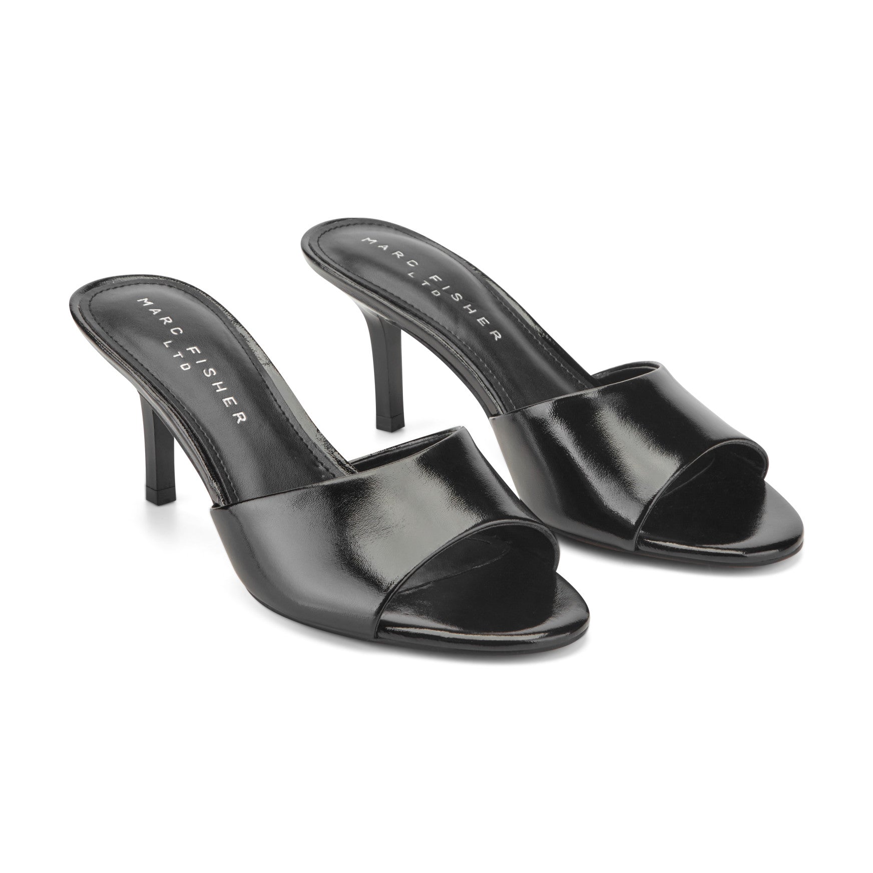 Finny Leather Mule Sandal - Black Leather / Marc Fisher Online