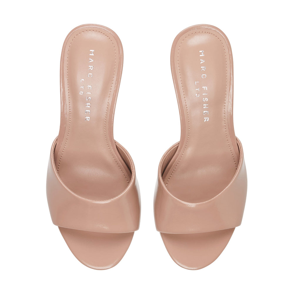 Finny Leather Mule Sandal - Natural Leather / Marc Fisher For Sale