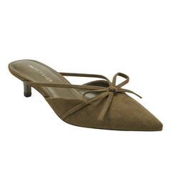 Florin Kitten Heel Mule - Olive Green / Marc Fisher Sale