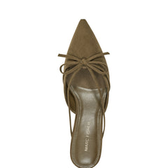 Florin Kitten Heel Mule - Olive Green / Marc Fisher Sale