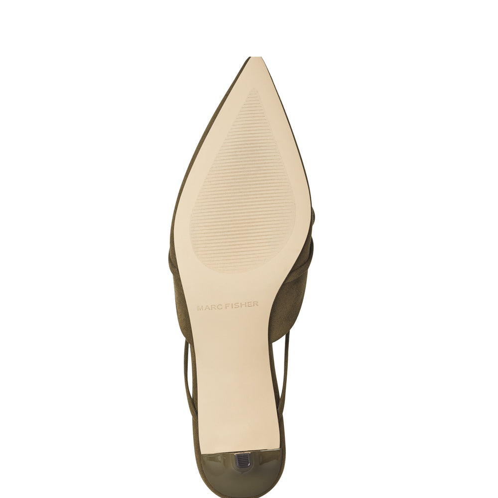 Florin Kitten Heel Mule - Olive Green / Marc Fisher Sale