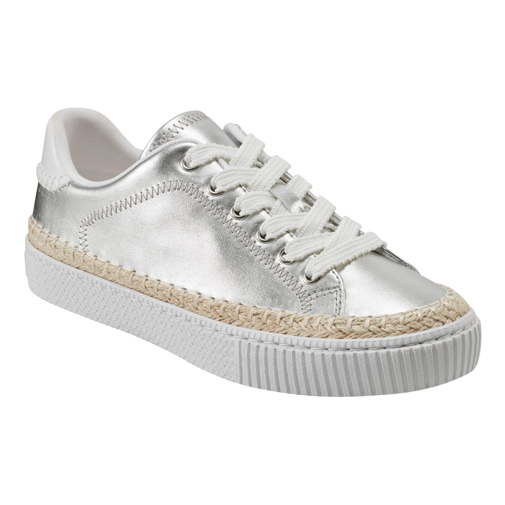 Spryng Platform Laceup Sneaker - Silver / Marc Fisher US