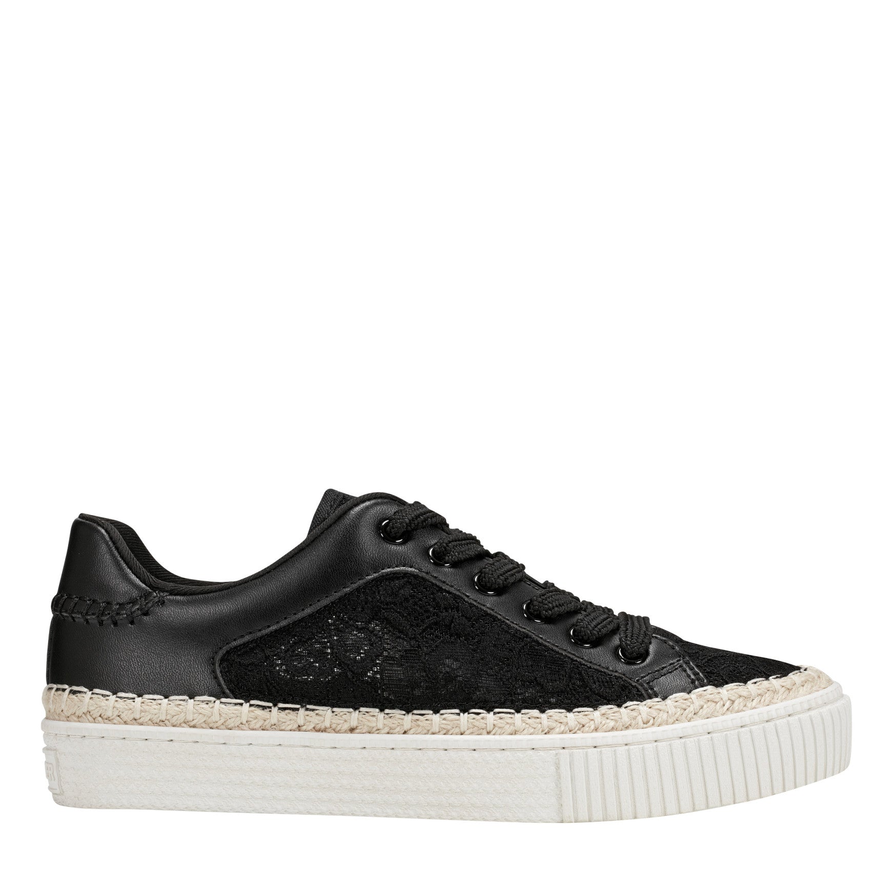 Spryng Platform Laceup Sneaker - Black/Lace / Marc Fisher Discount