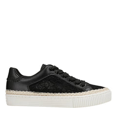 Spryng Platform Laceup Sneaker - Black/Lace / Marc Fisher Discount