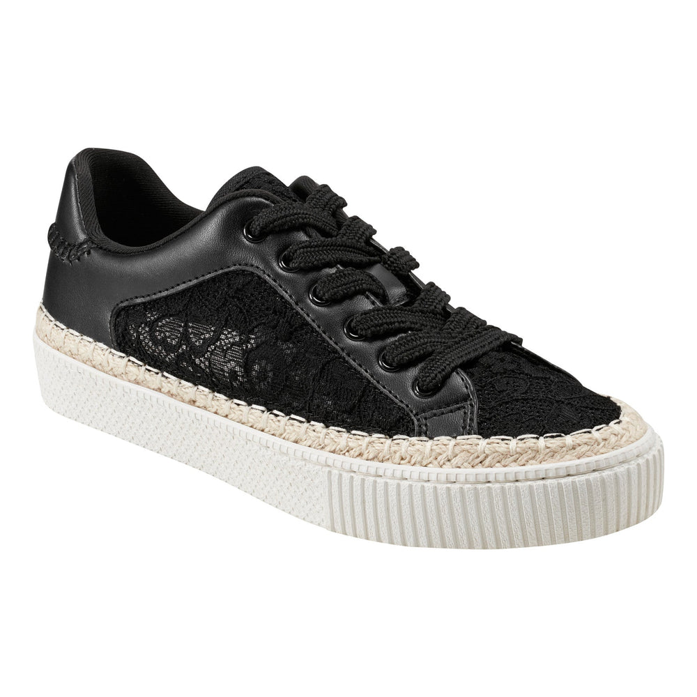 Spryng Platform Laceup Sneaker - Black/Lace / Marc Fisher Discount
