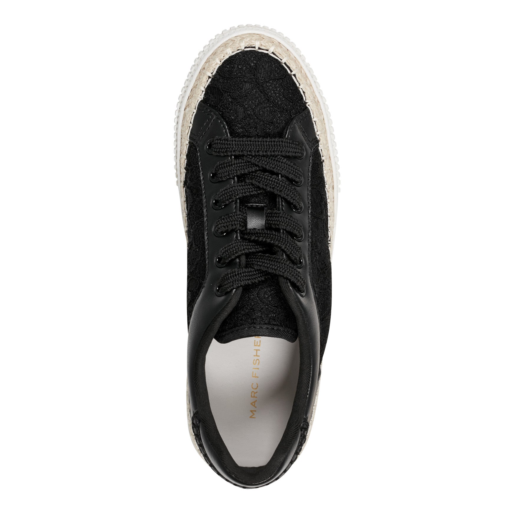 Spryng Platform Laceup Sneaker - Black/Lace / Marc Fisher Discount